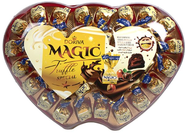 Doriva Magic Big heart box choklad med hasselnöt 480gX6st/förp*