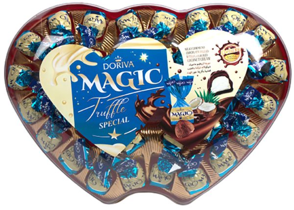 Doriva Magic Big heart box choklad med kokos smak 480gX6st/förp*